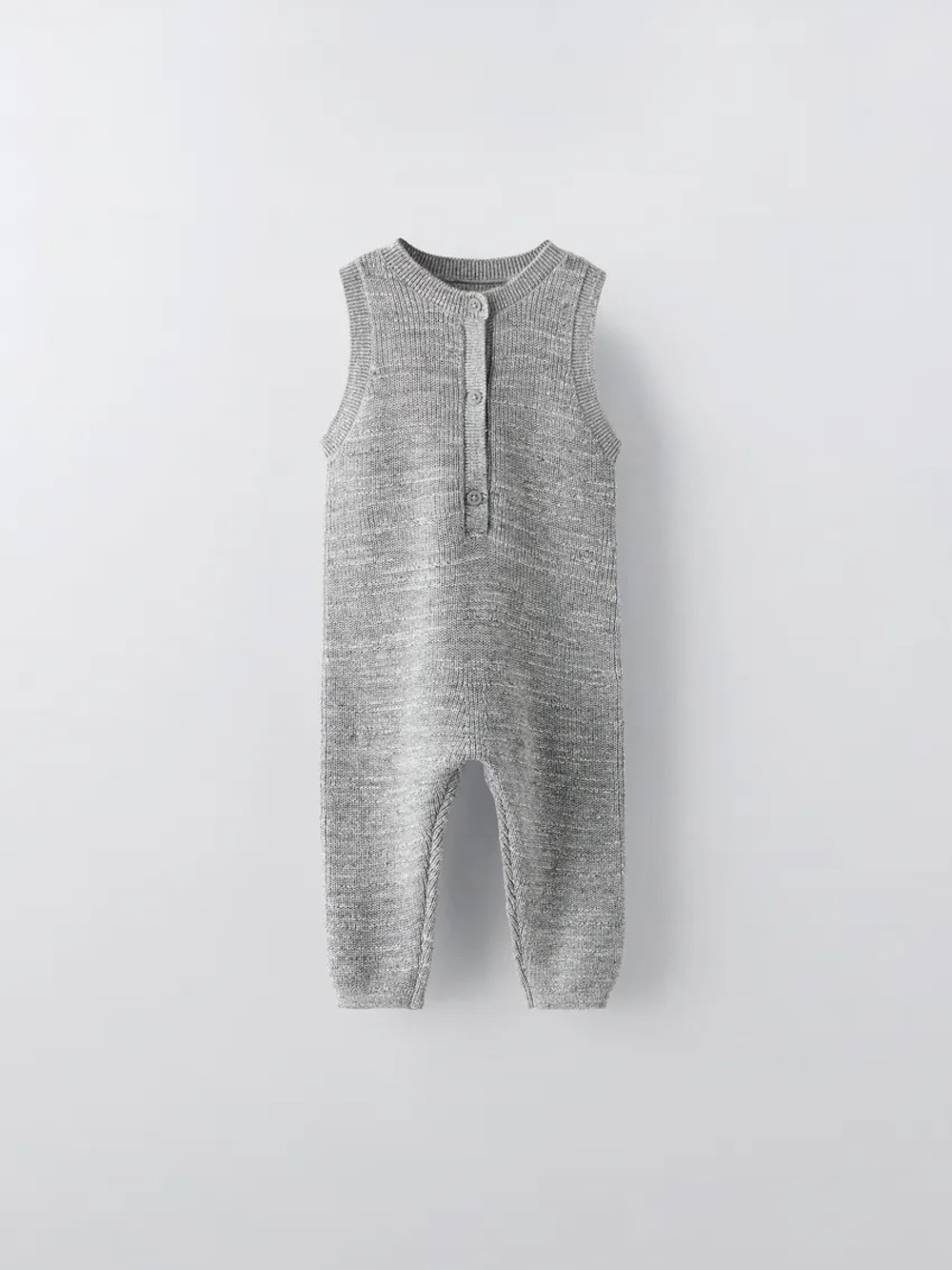 Zara Gray Knit Overalls